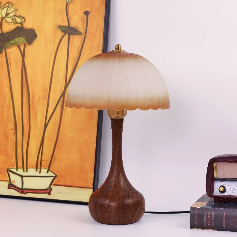 Vintage Glas Tischlampe