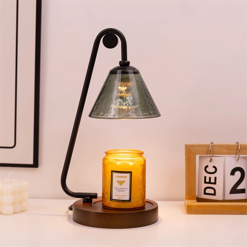 Industrielle Glas Tischlampe