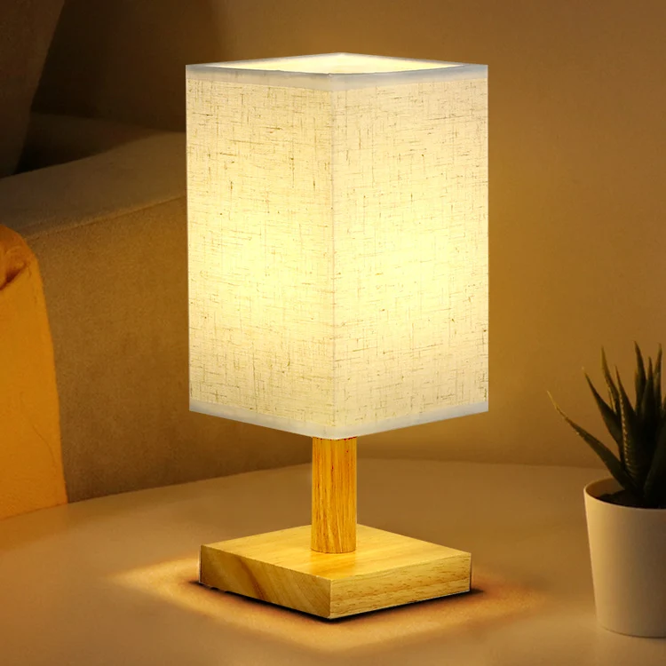 Minimalistische Stoff Tischlampe