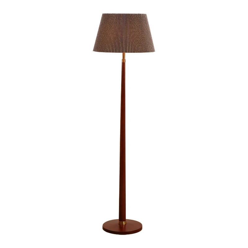 Mid-Century Modern Stehlampe mit gepławtem Schirm