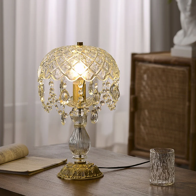 Elegante Kristall Tischlampe