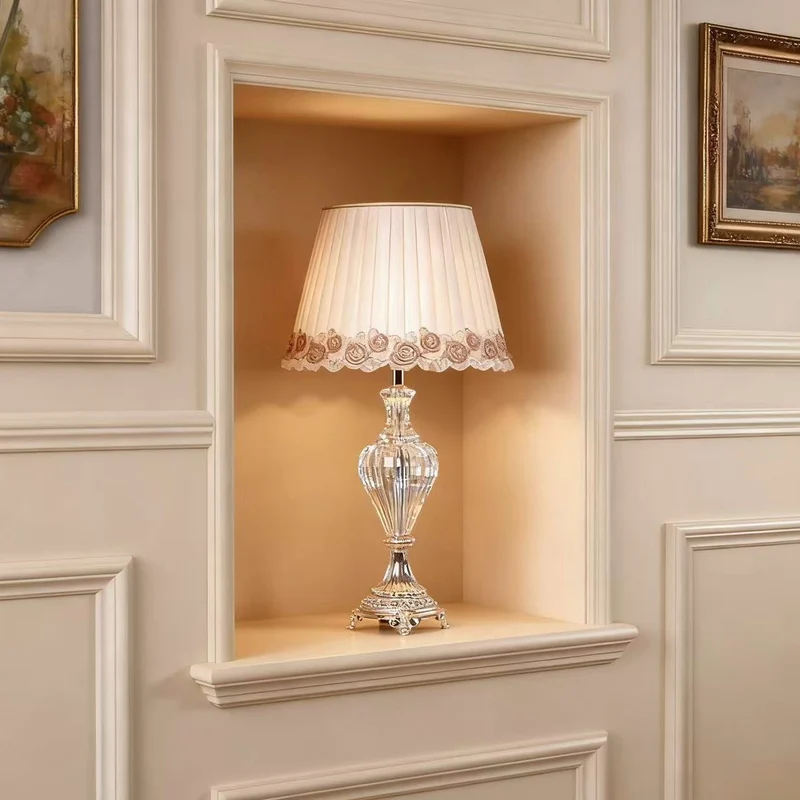 Elegante Kristall Dekorative Tischlampe