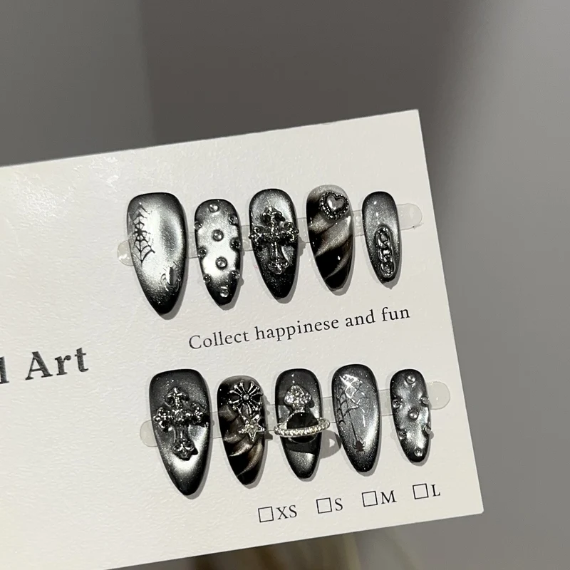 Gothic-Themen Press-On Nagelkunst Set