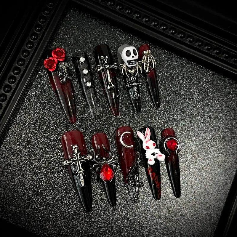 Gothic-Themen Dekorative Nagel Kunst Set