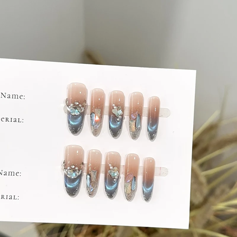 Elegante Ombre Glitter Press-On Nägel