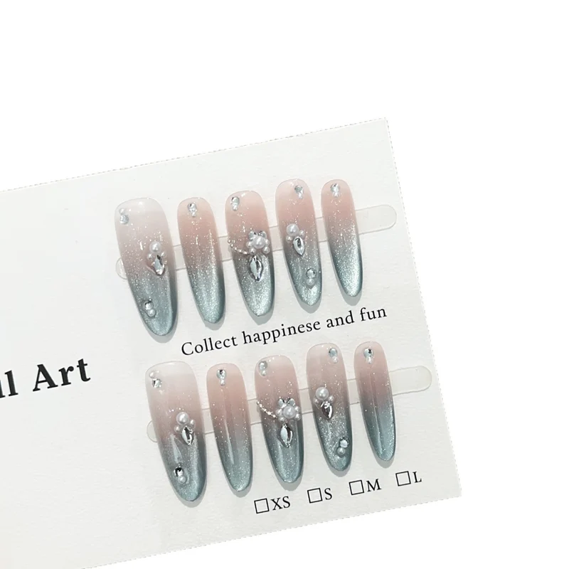 Elegantes gradient Nagelkunst Set zum Aufkleben