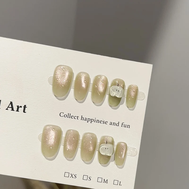 Elegantes Glitzer-Press-On-Nagelkunst-Set