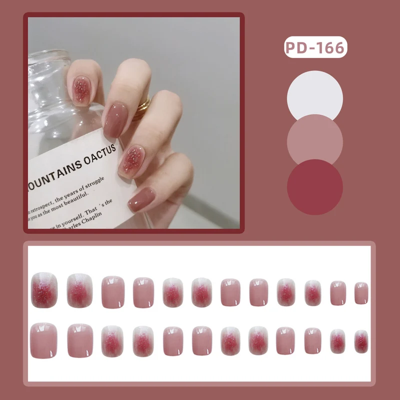 Elegantes Funkelndes Press-On Nagelset