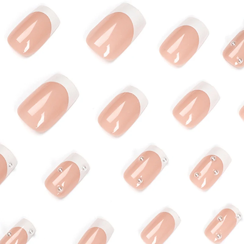 Elegantes Perl-Akzent Press-On Nail Set