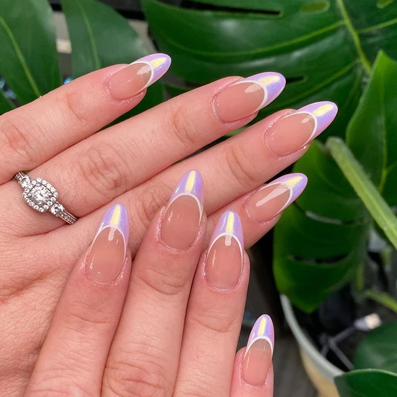 Elegante Glänzende Stiletto Press-On Nagel Set