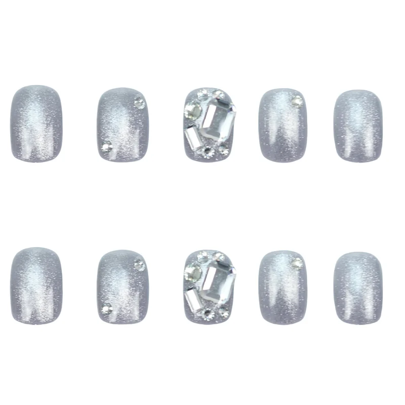 Glamourös Glitter Druck-On Nagelkunst