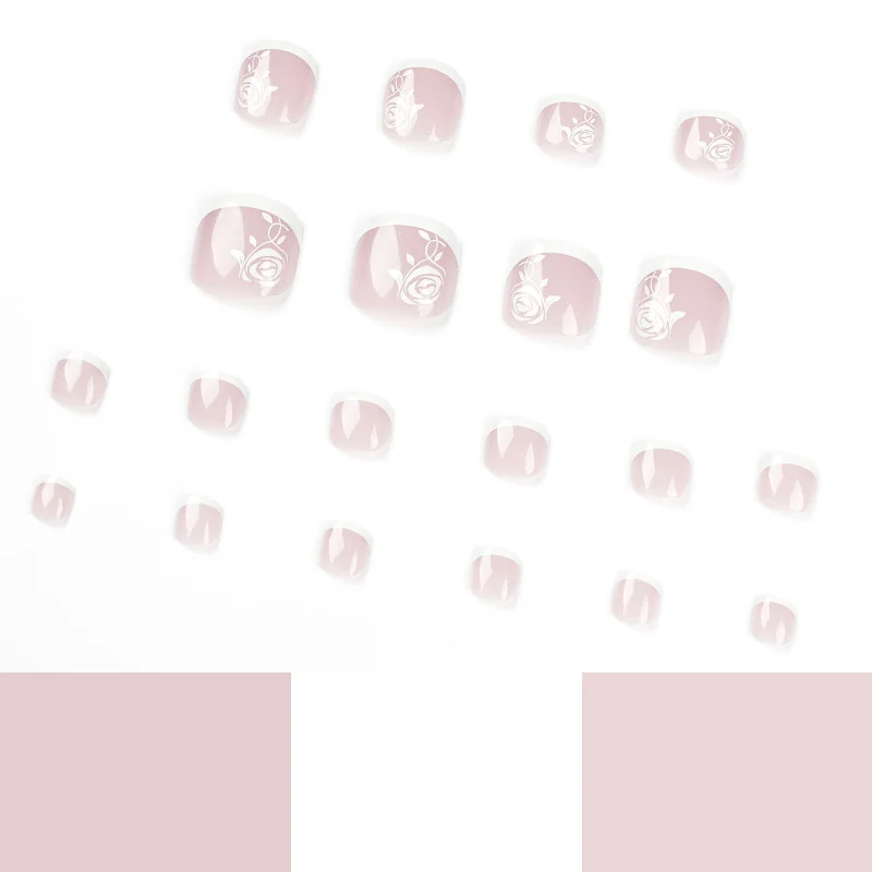 Blumendesign Press-On Fußnägel