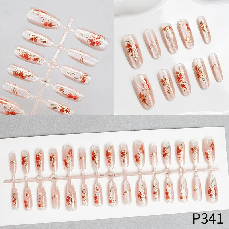 Floral Design Press-On Nails