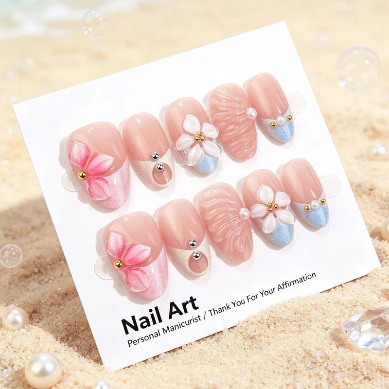 Floral Design Press-On Nagelkunstset