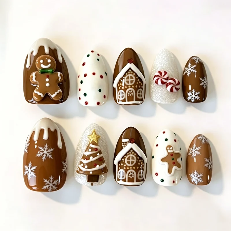 Festliches Press-On Nail Set