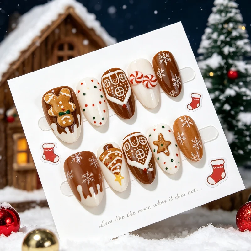 Festliches Press-On Nail Set