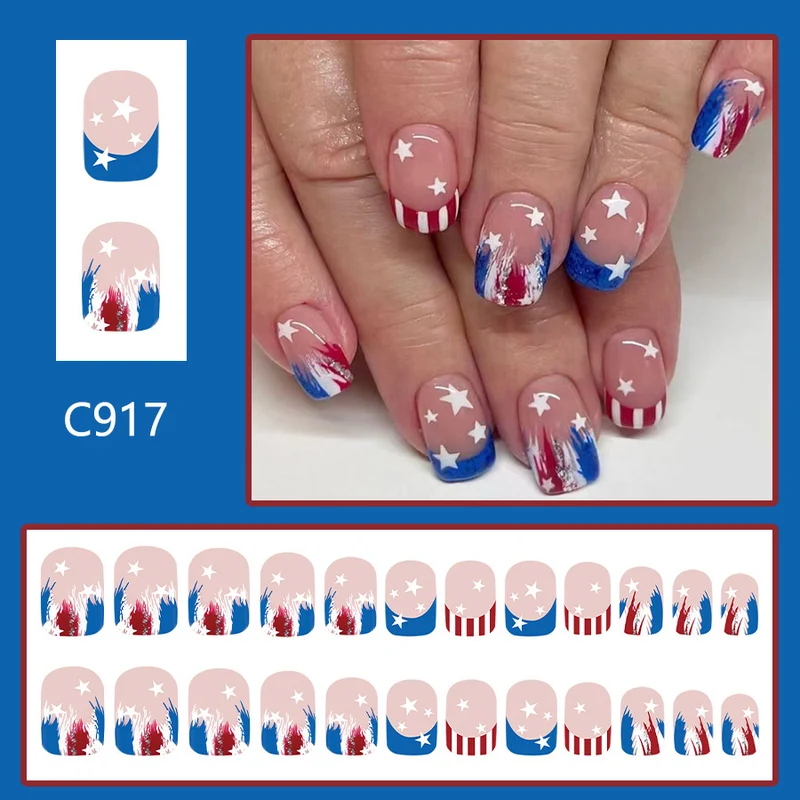 Festliche Themen Press-On Nagelkunst