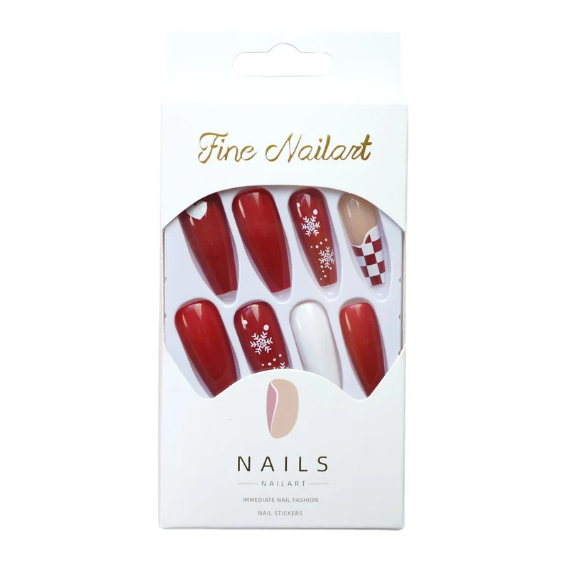 Festive Lange Stiletto Press-On Nagelkunst
