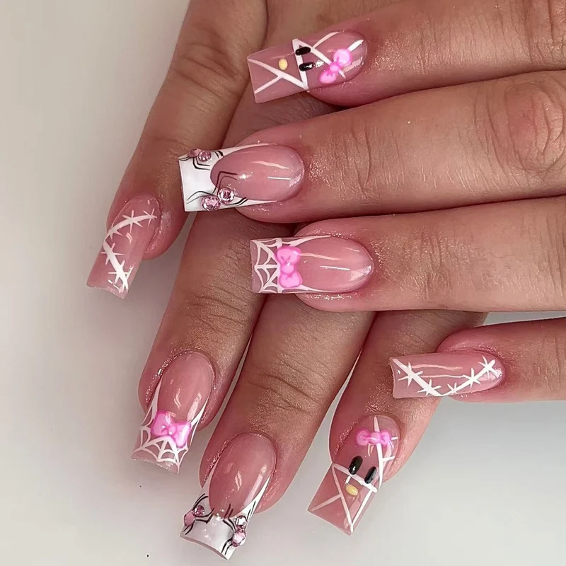 Künstlerisches Langes Stiletto Press-On Nagelset