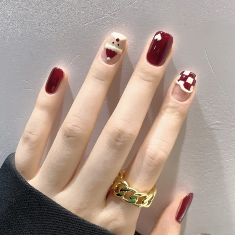 Artistische urlaubsinspirierten Druck-On-Nagelkunst