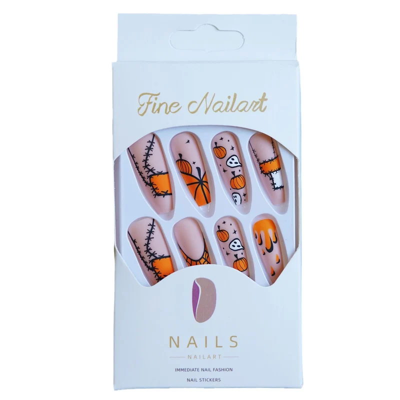 Künstlerisches Halloween-Themen Press-On Nagelset