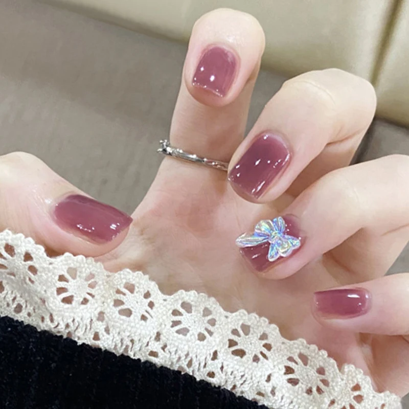 Künstlerisches Glossy Press-On Nagelkunstset