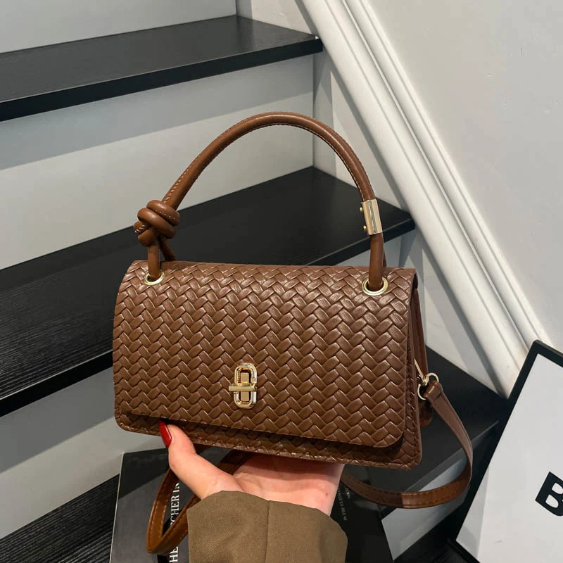 Gewebte Leder Abend-Clutch