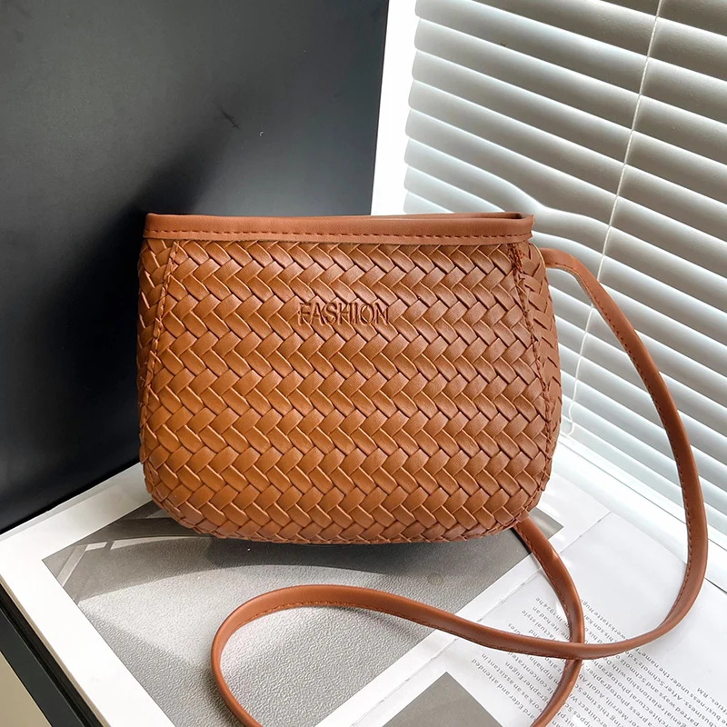 Gewebte Leder Umhängetasche 1790614236