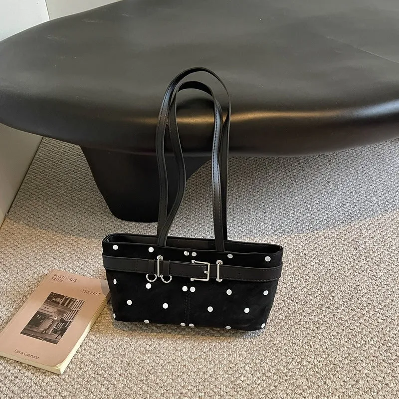 Stylische Pünktchen Schultertasche