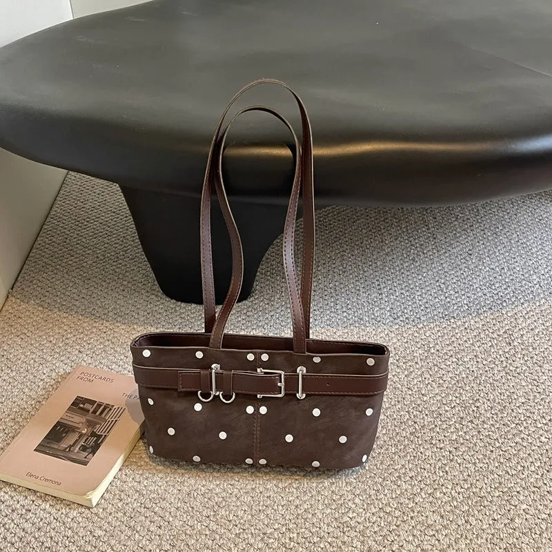 Stylische Pünktchen Schultertasche