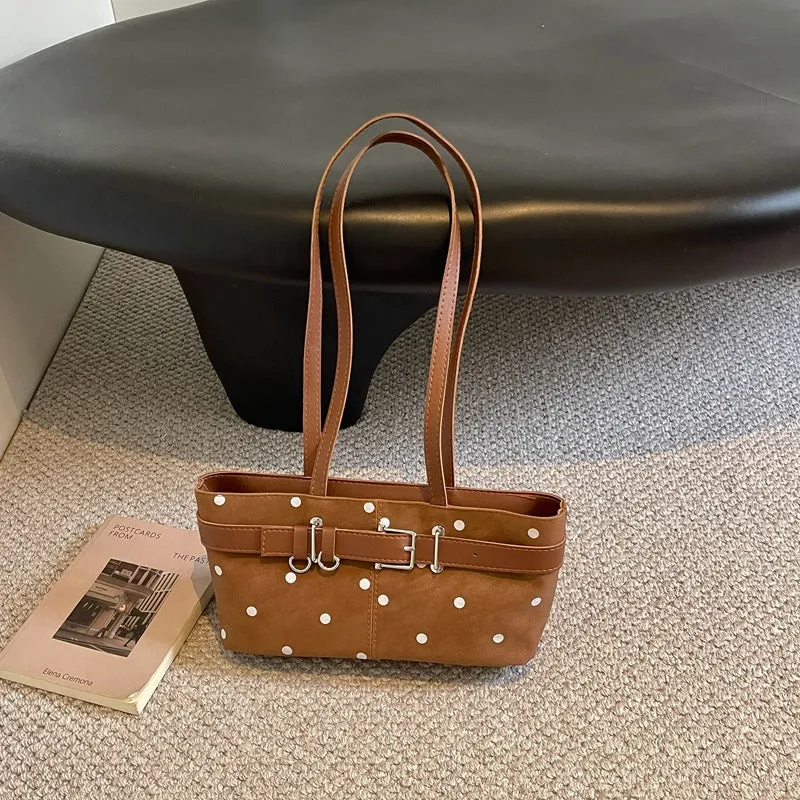 Stylische Pünktchen Schultertasche