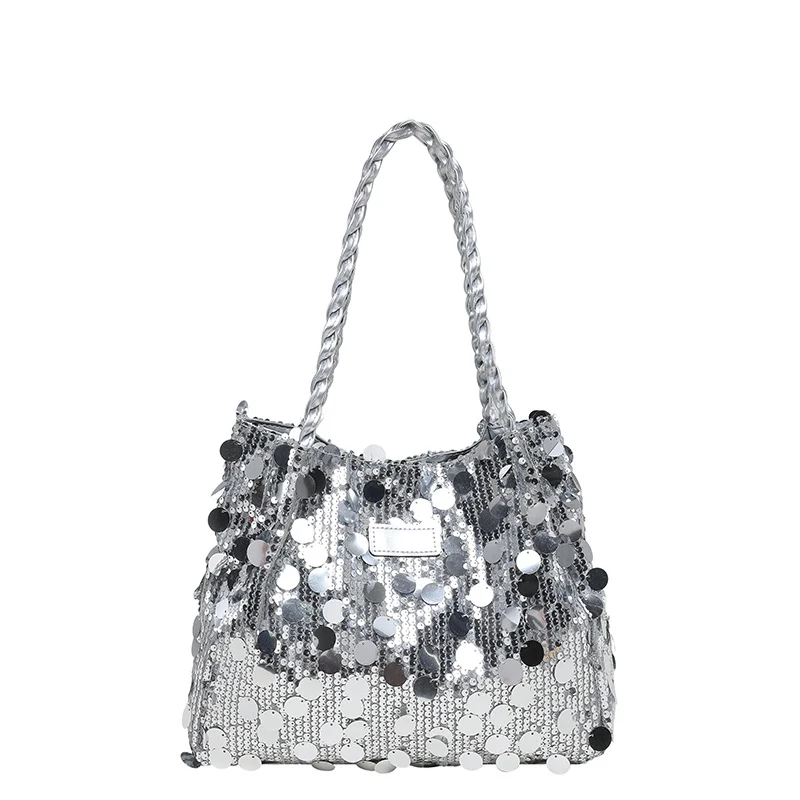 Glamouröse Pailletten Schultertasche