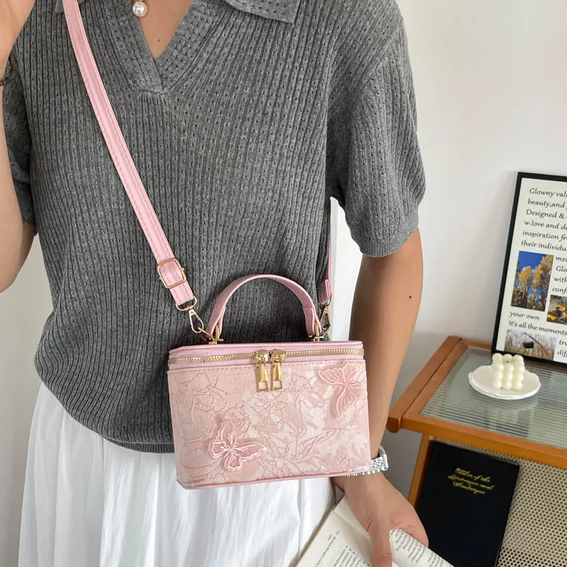 Elegante Blumen-Prägung Handtasche