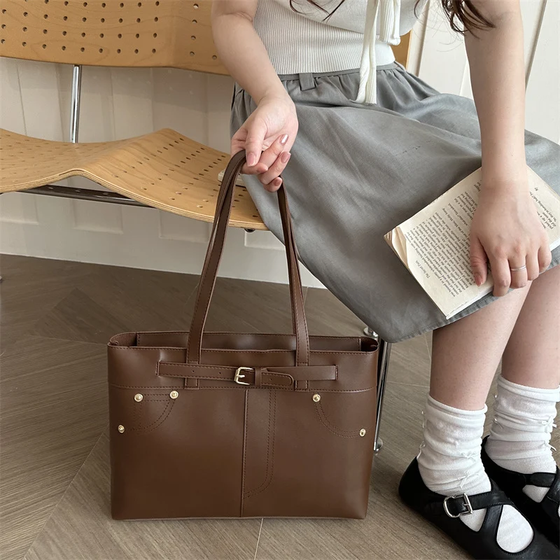 Chic Faux Leder Tote Bag