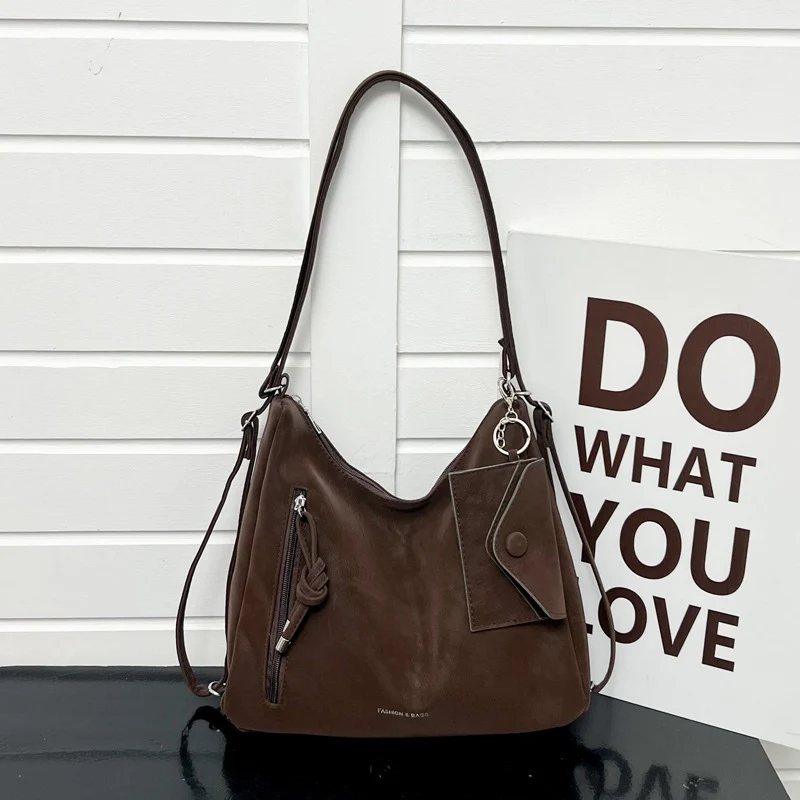 Lässige Wildleder Hobo-Tasche