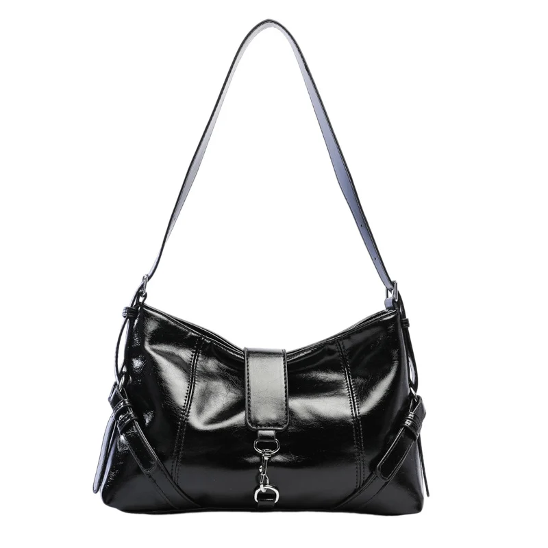 Lässige Leder Schultertasche