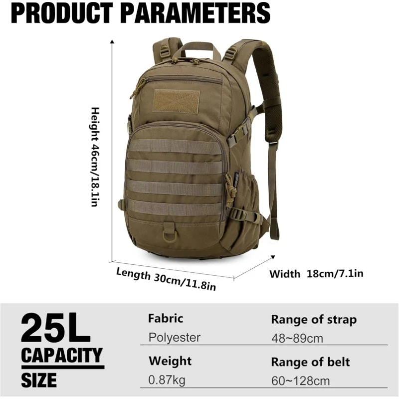 Taktischer Rucksack mit multifunktionalem Stauraum Karnz