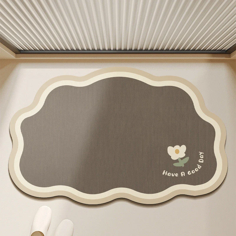 Florales Design Badezimmerteppich für Badezimmerböden