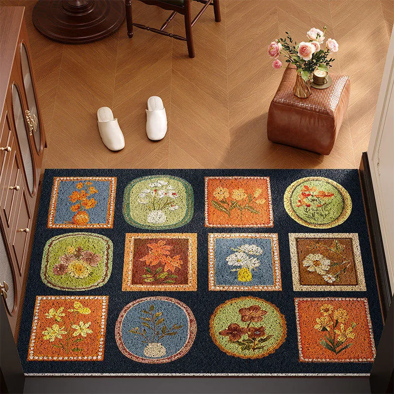 Vintage Floral Print Teppich