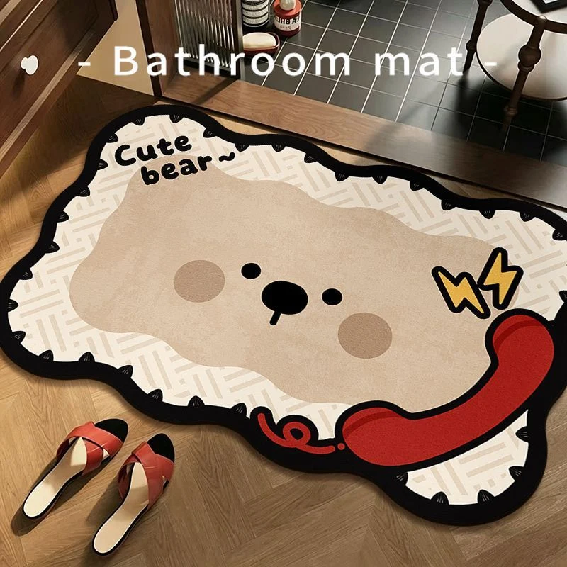 Lustiger Frosch Badezimmermatte