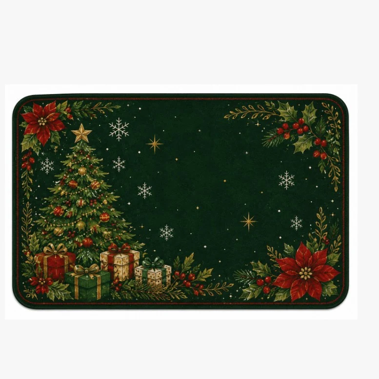 Festlicher Badteppich im Santa-Thema