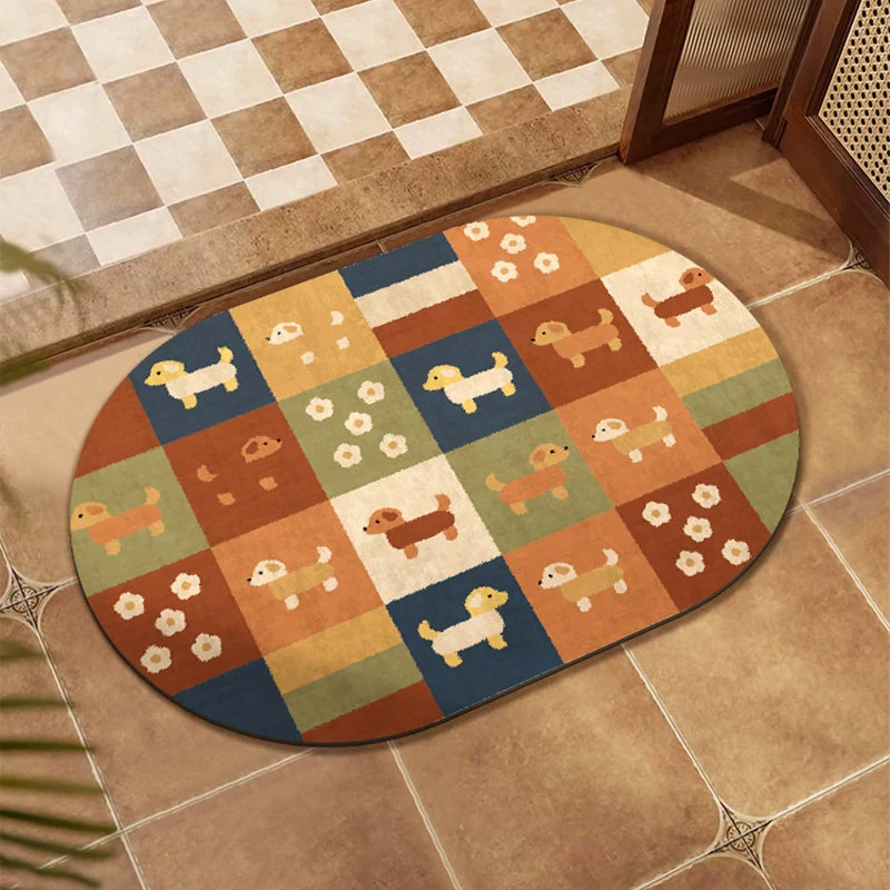 Farbenfrohes Patchwork-Bereichsmatte