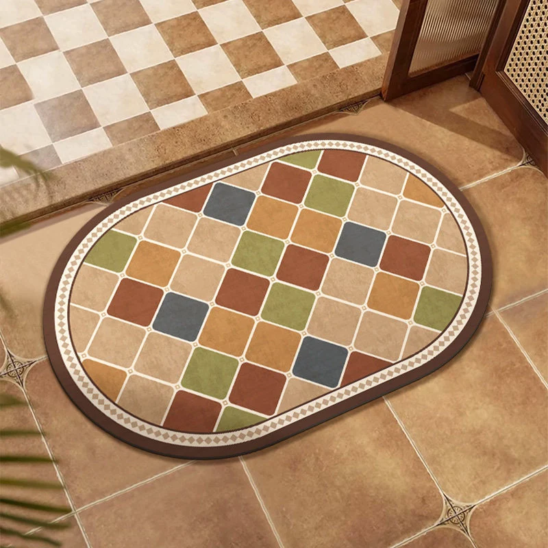Farbenfrohes Patchwork-Bereichsmatte