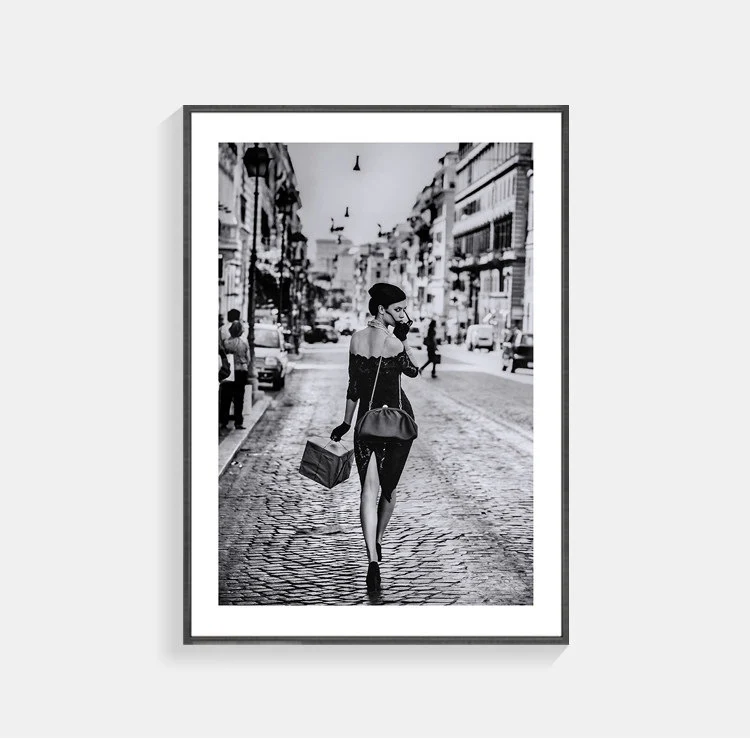 Vintage Inspirierte Gerahmte Kunstdruck