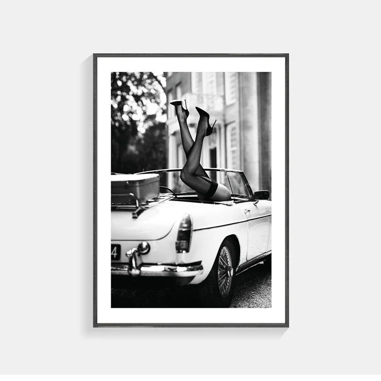 Vintage Inspirierte Gerahmte Kunstdruck