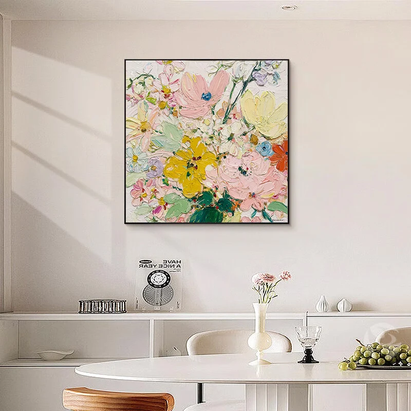Lebendige florale Leinwandkunst