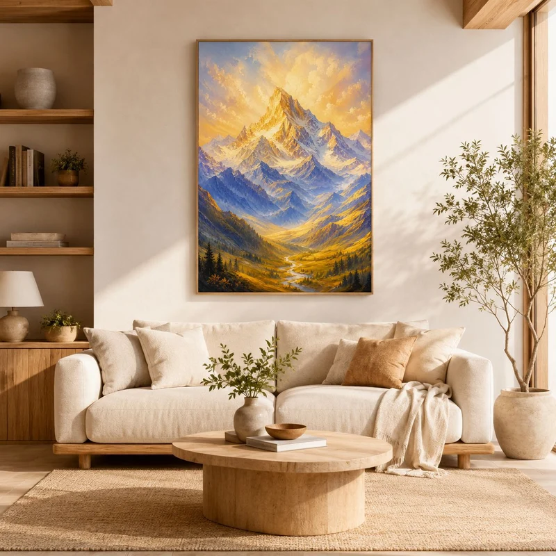 Majestätische Berglandschaft Kunstwerk für Zuhause