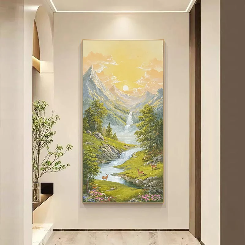 Majestätische Berglandschaft Leinwandkunst für Zuhause