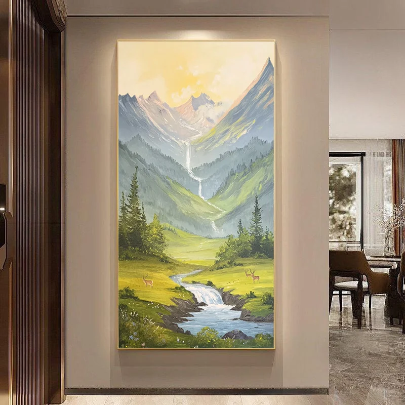 Majestätische Berglandschaft Leinwandkunst für Zuhause