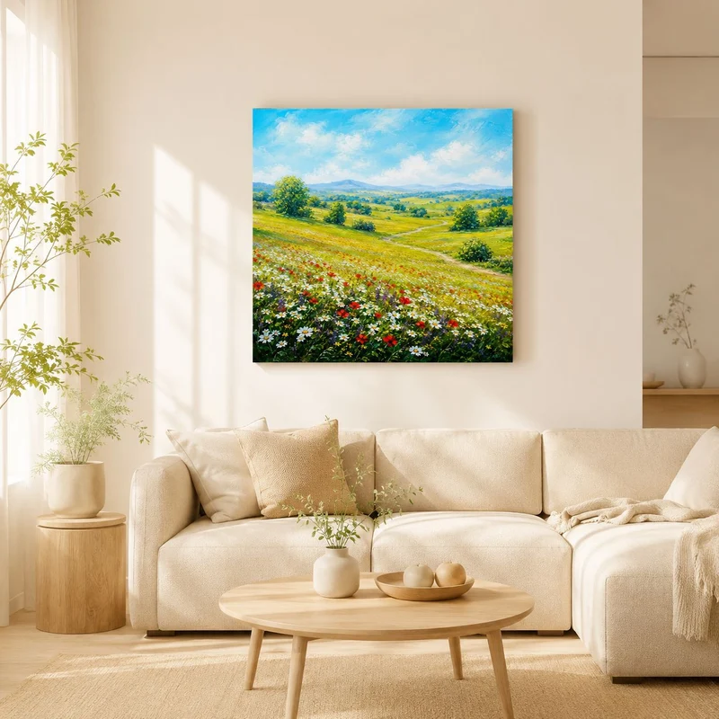 Landschaftsblumen-Leinwandkunst